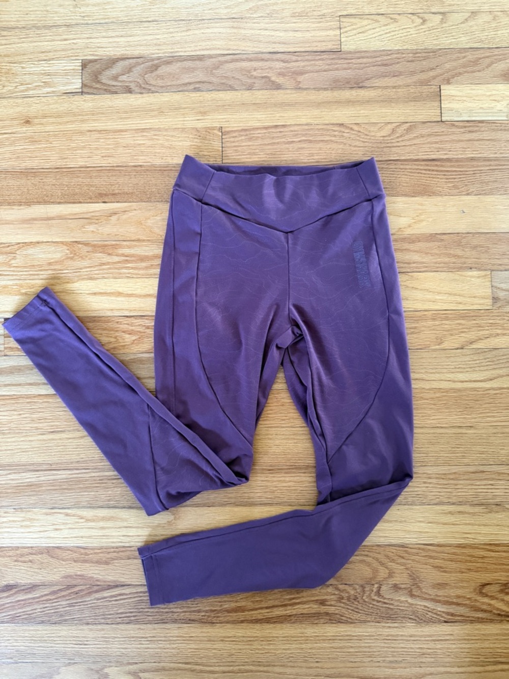 Gymshark Maroon Patterned Leggings Size M